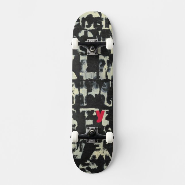 Alphabet Painting av Norman Wyatt Skateboard Bräda 20 Cm (Framsida)