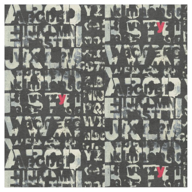 Alphabet Painting av Norman Wyatt Tyg (Närbild)