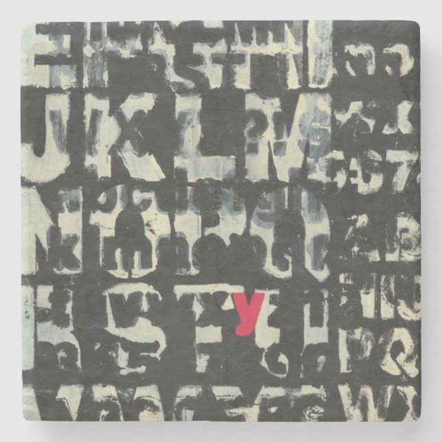 Alphabet Painting av Norman Wyatt Underlägg Sten (Framsidan)