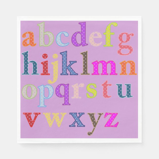 Alphabet Pappersservett (Framsidan)