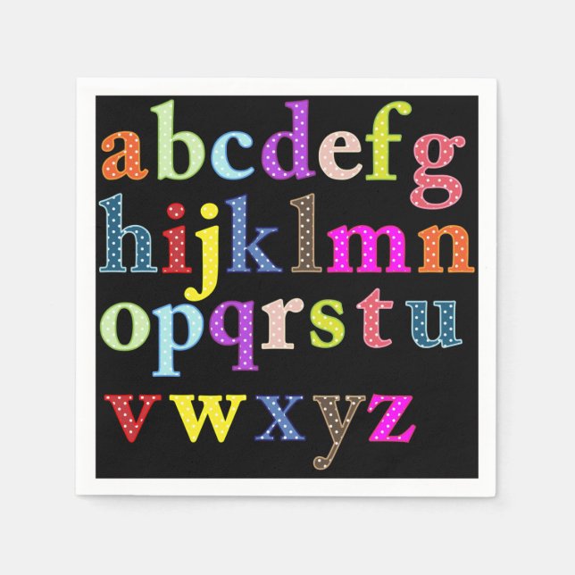 Alphabet Pappersservett (Framsidan)