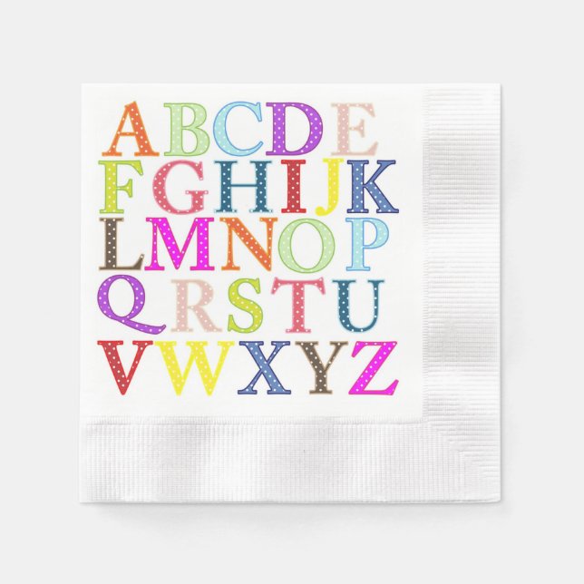 Alphabet Pappersservett (Framsidan)