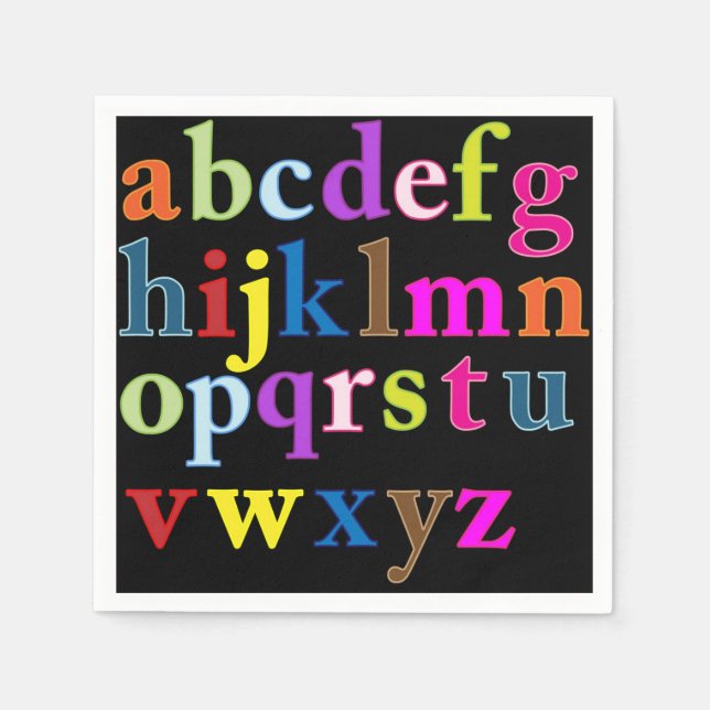 Alphabet Pappersservett (Framsidan)