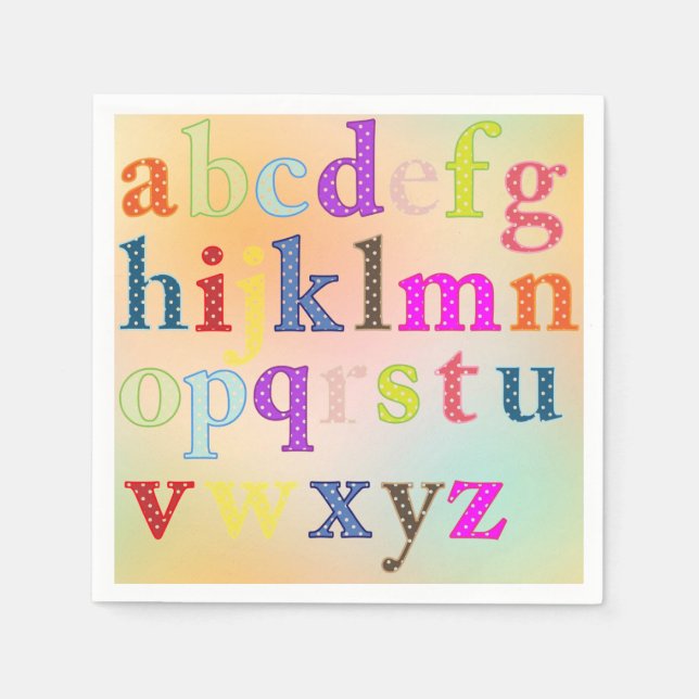 Alphabet Pappersservett (Framsidan)