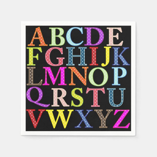 Alphabet Pappersservett (Framsidan)