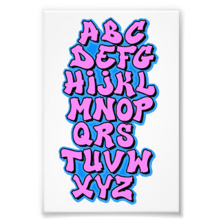 Alphabet Pink Fototryck