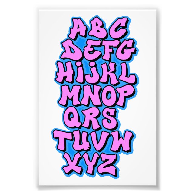 Alphabet Pink Fototryck (Framsidan)