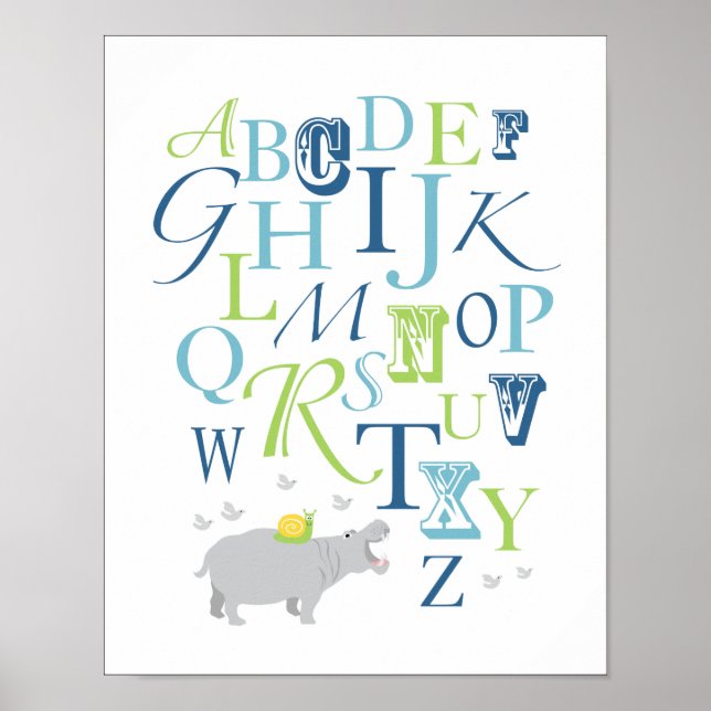 Alphabet Poster för boys (Framsidan)