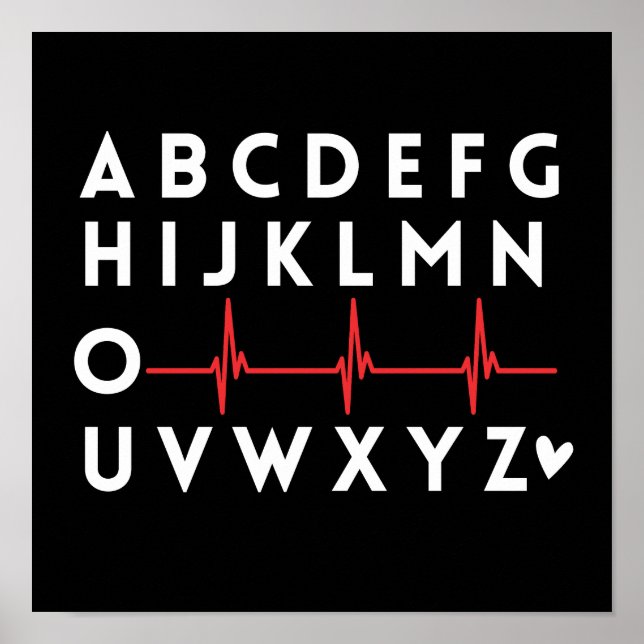 Alphabet PQRST Nurse Poster (Framsidan)