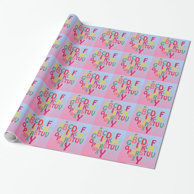 Alphabet Presentpapper (Utrullad)