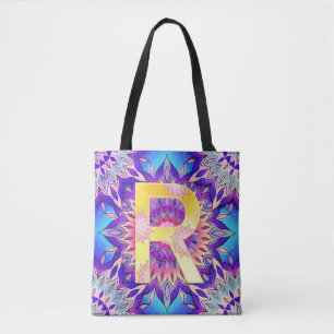 Alphabet R mandala Tygkasse