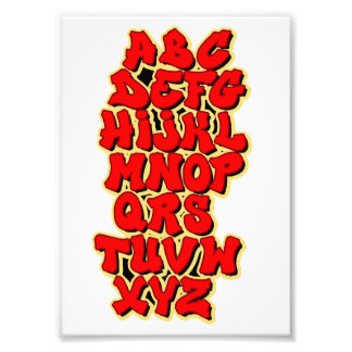 Alphabet Red Fototryck