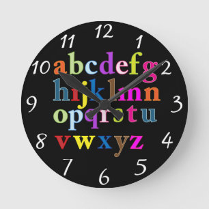 Alphabet Rund Klocka