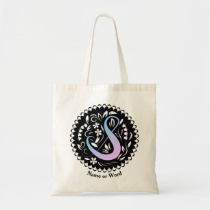 Alphabet S Monogram Handwriter Tygkasse