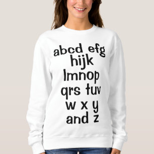 Alphabet Sång ABCs Women's Sweatshirt T Shirt