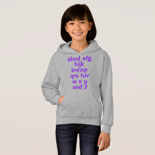 Alphabet Sång Girl Girl Hoodie T Shirt