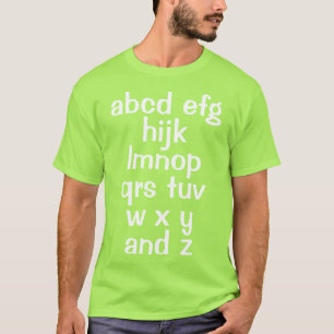 Alphabet Sång Manar kontinent-Shirt T Shirt