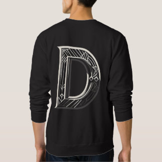 Alphabet Shirt med Brev D Basic Sweatshirt