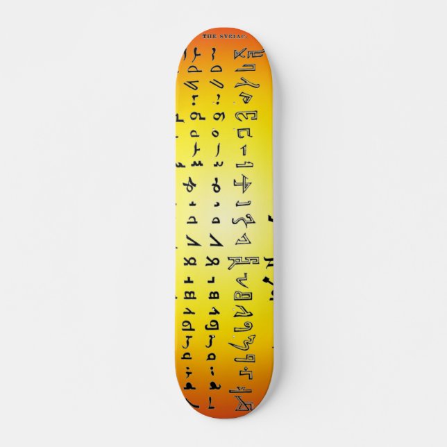 Alphabet Skateboard i Ancient Syrien Bräda 21,5 Cm (Framsida)