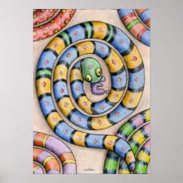 Alphabet Snake Poster från Denis Gaston Art