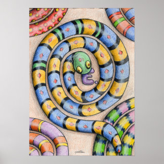 Alphabet Snake Poster från Denis Gaston Art