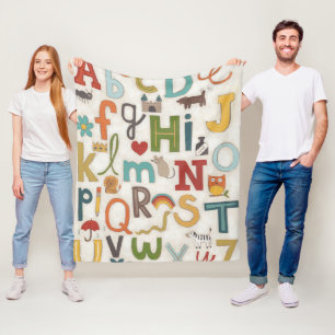 Alphabet Soppa Fleecefilt