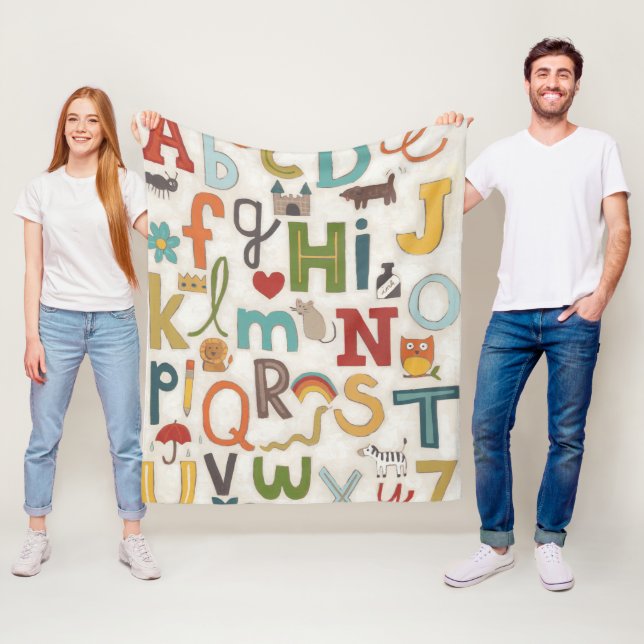 Alphabet Soppa Fleecefilt (På plats)