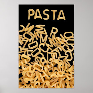 Alphabet soppa pasta poster
