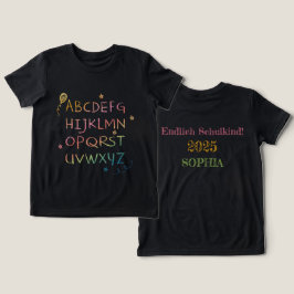 Alphabet Sterne bunt - Tafel Kreide | Einschulung T Shirt