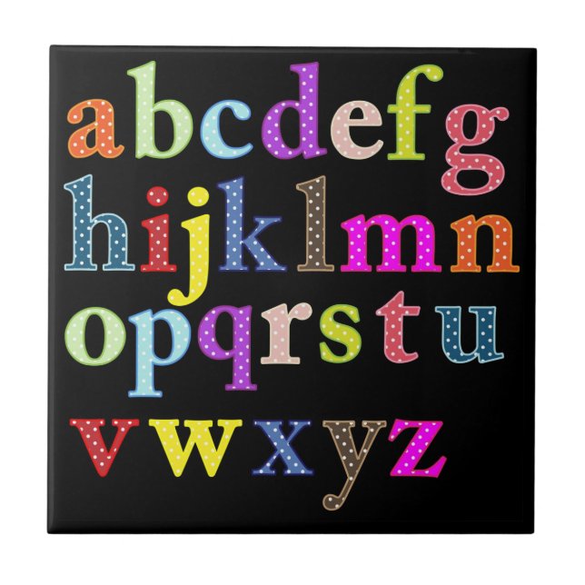 Alphabet Tile Kakelplatta (Framsidan)
