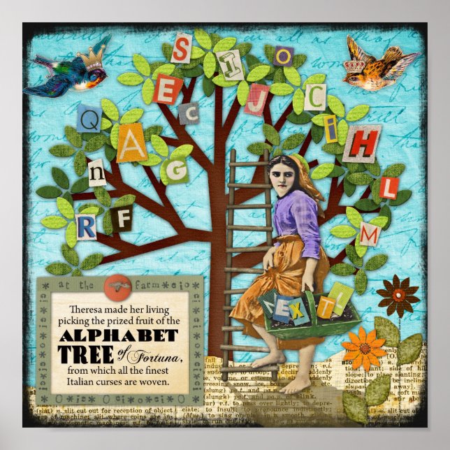 Alphabet Träd i Fortuna Poster (Framsidan)