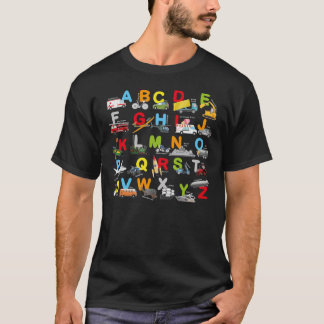 Alphabet Transport Learning ABC Buss T Shirt