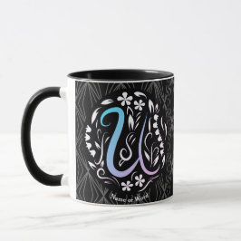 Alphabet U Monogram Handwriter Photo Mugg