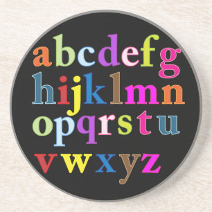 Alphabet Underlägg Sandsten