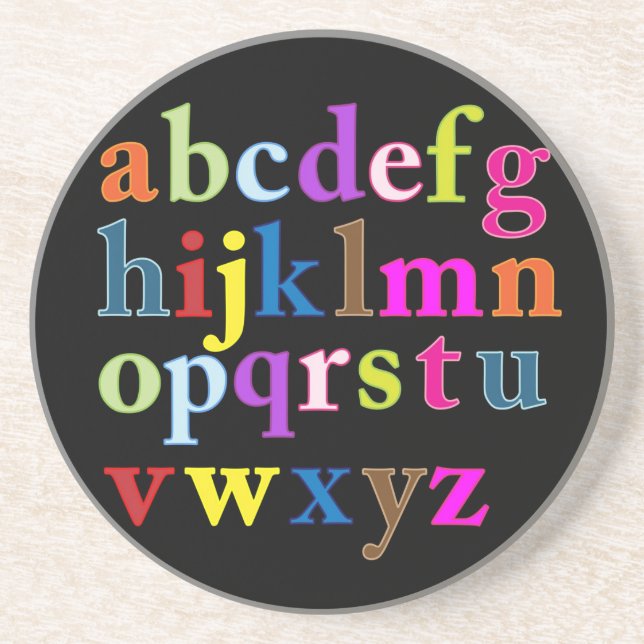 Alphabet Underlägg Sandsten (Framsidan)