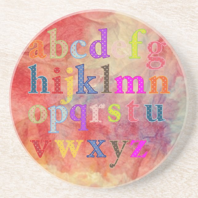 Alphabet Underlägg Sandsten (Framsidan)