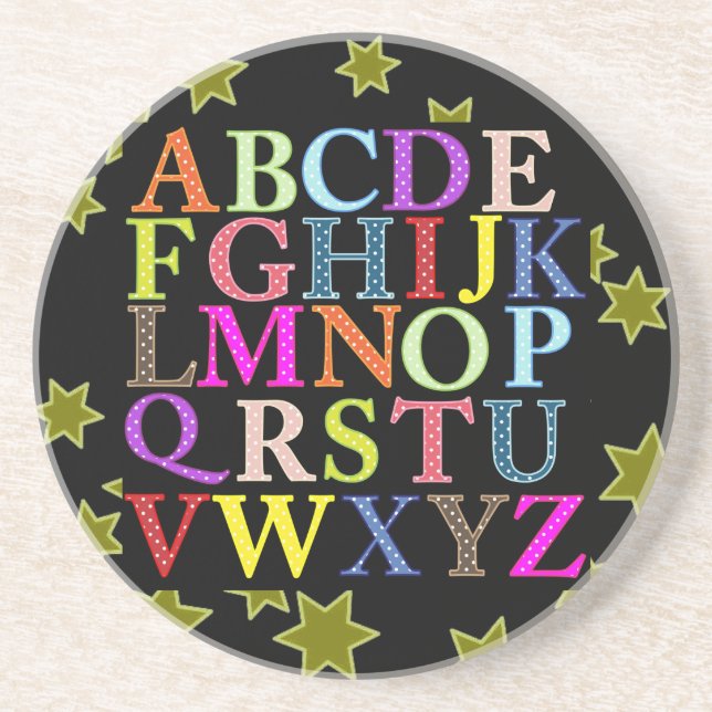 Alphabet Underlägg Sandsten (Framsidan)