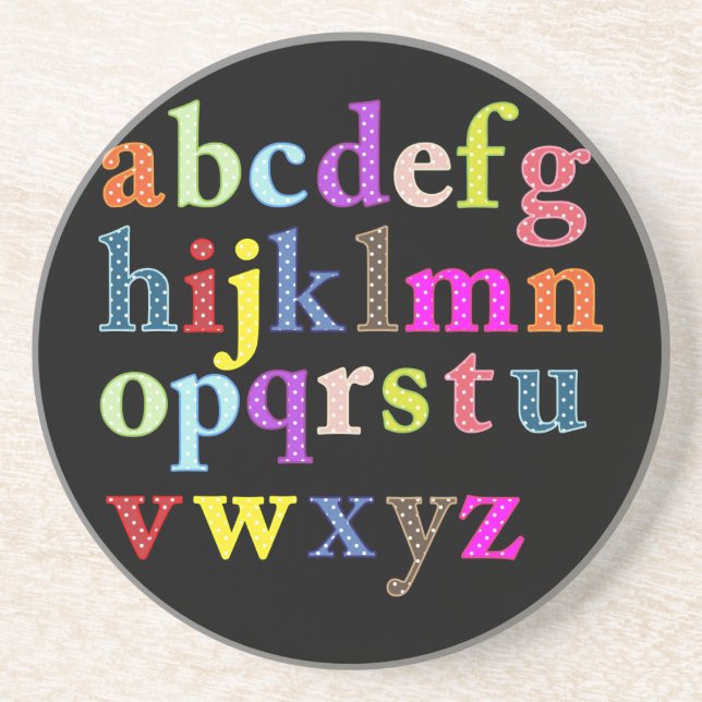 Alphabet Underlägg Sandsten (Framsidan)