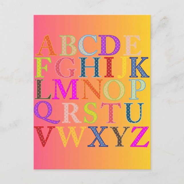 Alphabet Vykort (Framsida)