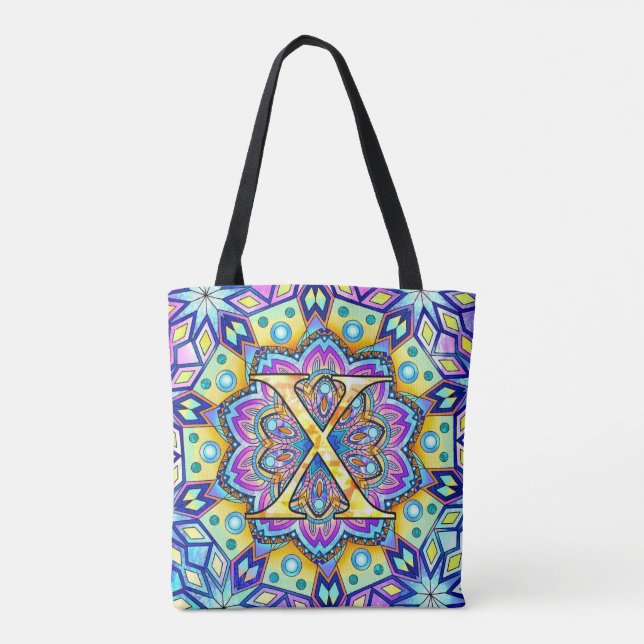 Alphabet X mandala Tygkasse (Baksida)