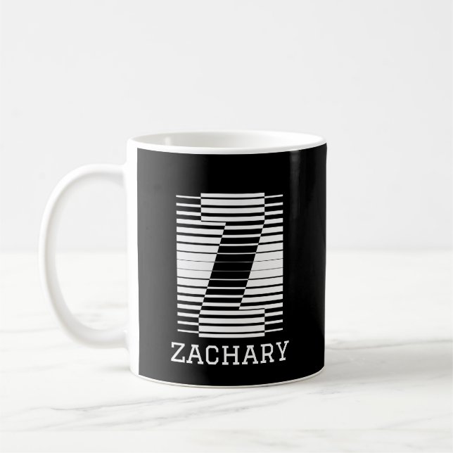 ALPHABET Z- INITIAL Z- BREV Z PERSONLIG NAMN KAFFEMUGG (Vänster)