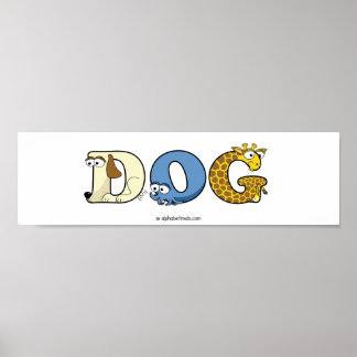 Alphabetimals Personalized Poster