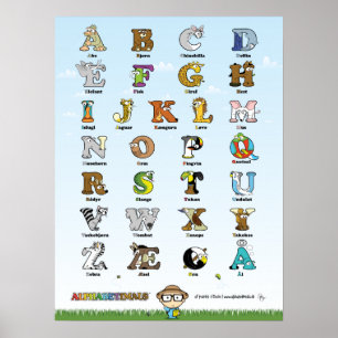 Alphabetimals Plakat - Dansk-versionen Poster