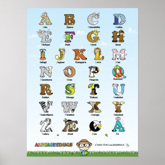 Alphabetimals Plakat - Dansk-versionen Poster