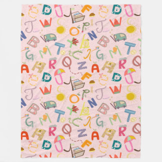 Alphabets fleece filt