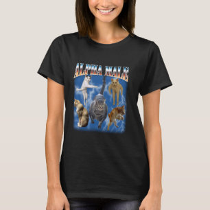 Alphamane Roligt Skämt Meme Vuxenhumor Katt Meme T Shirt