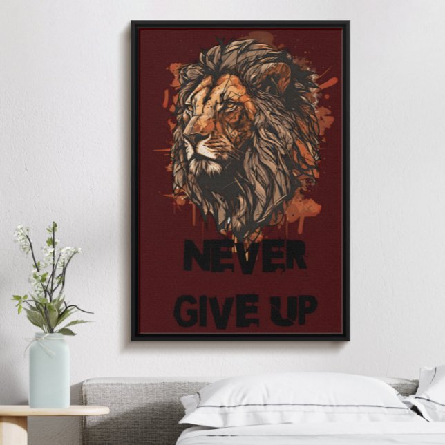 Alphas aldrig ge uppåt, inspirerande snyggt trendi poster (Skapare uppladdad)