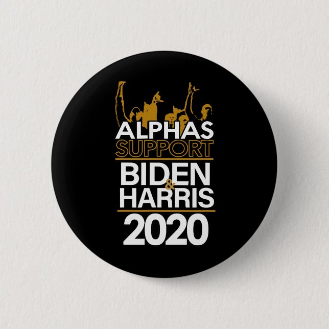 Alphas Support Biden och Harris 2020 Presidentens  Knapp (Framsida)
