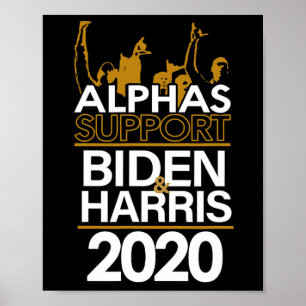 Alphas Support Biden och Harris 2020 Presidentens Poster