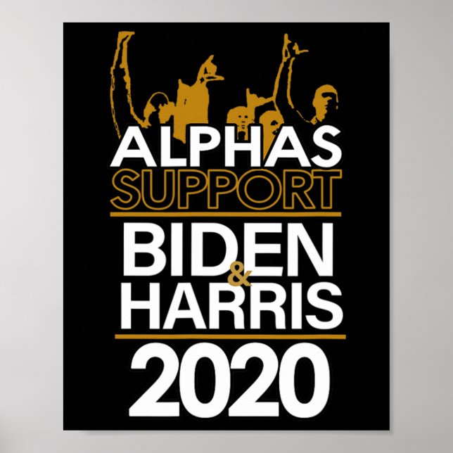 Alphas Support Biden och Harris 2020 Presidentens  Poster (Framsidan)